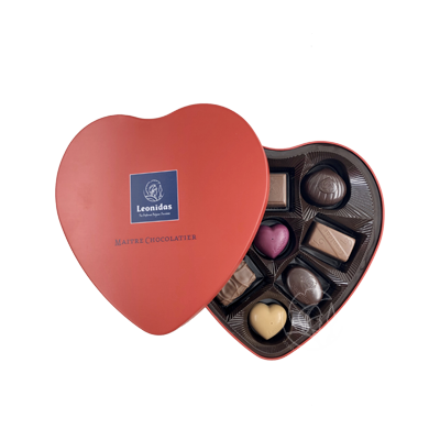 Leonidas Metaal Hart Geschenkdoos Pralines Assortiment