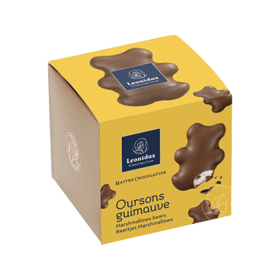 Leonidas Cube Milk Marshmallow Bear Gift Box