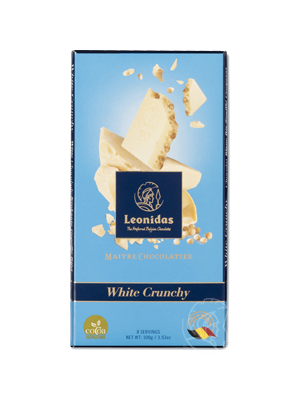 Leonidas Wittechocolade Gepofte Rijst Tablet