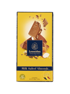 Leonidas Milk Chocolate Salted Almonds Tablet