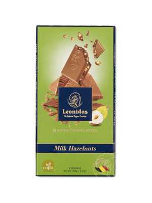 Leonidas Milk Chocolate Hazelnuts Tablet