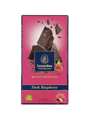 Leonidas Dark Chocolate Raspberry Tablet