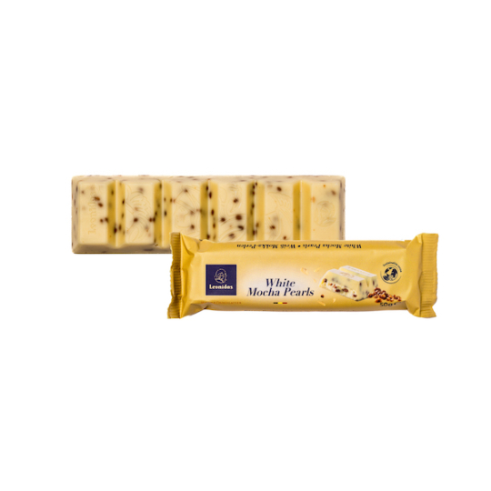 Barre Chocolatée Blanc Perles Moka