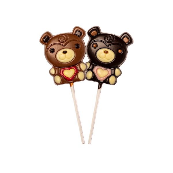＊Bears' chocolate＊オーダーお休み中 Dark Chocolate Bear Lollipop | Webshop Leonidas